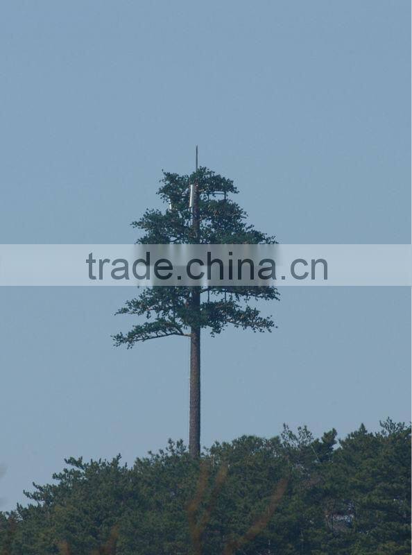 Bionic telecommunication steel monopole tower