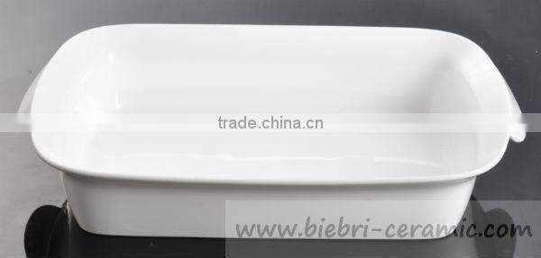 Rectangular Shape Luxury Super White Hotel And Restaurant Rice Soup Dessert Salad Pasta Serving Bowls By Ceramic Porcelain Fine