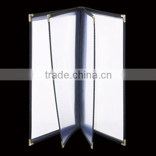 Leather custom fashion hotel menu cover for hotel using