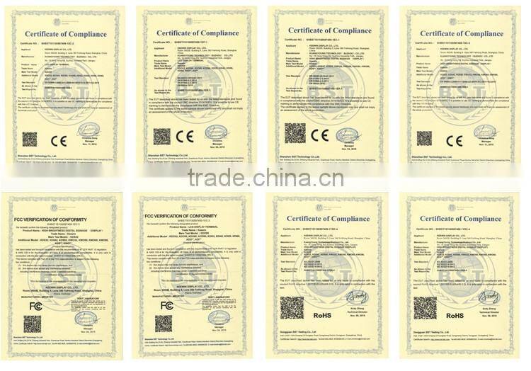 42inch double sided anti-reflective sunlight readable high brightness outdoor LCD Display