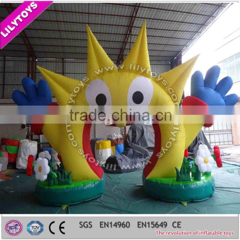 Sunflower funny inflatable arch for commercial use