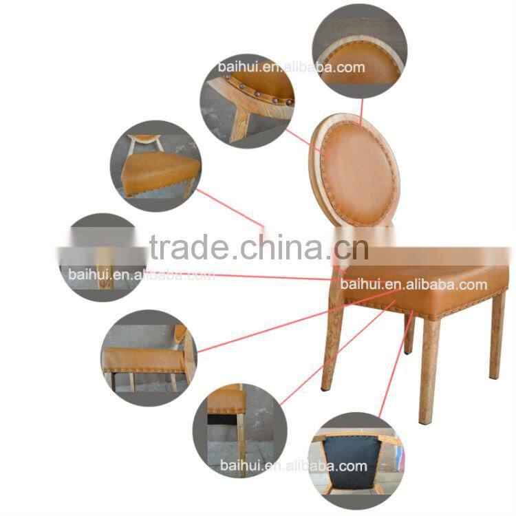 Hot sale oval back upholstered french louis chair dining chair replica ghost chair