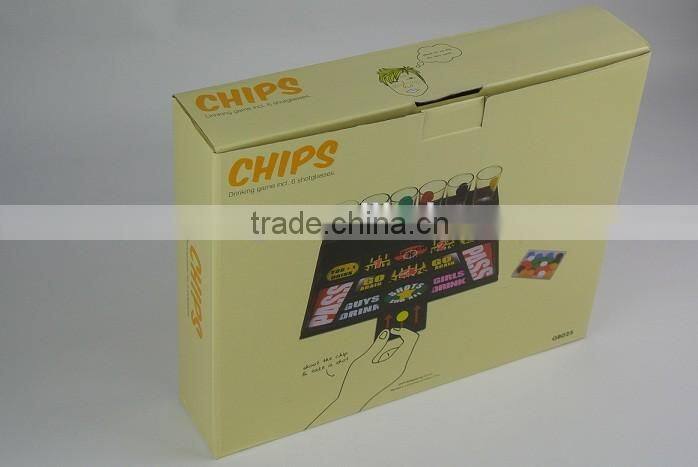 Funny Chips Shooting Table Drinking Game with 6 shotglasses