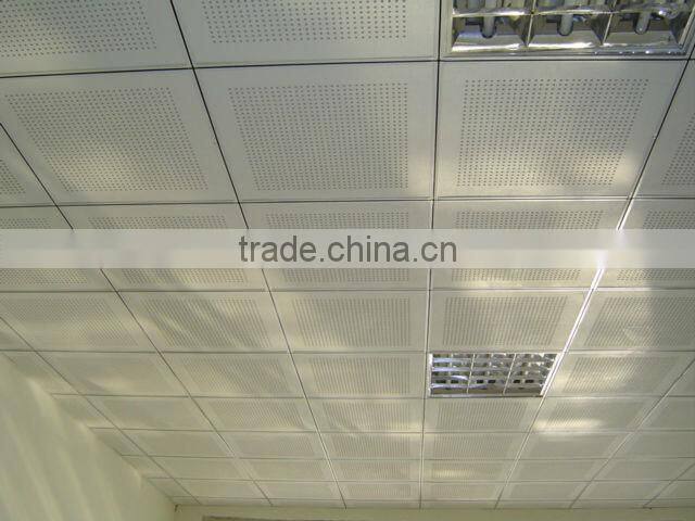 Perforated gypsum ceiling tiles