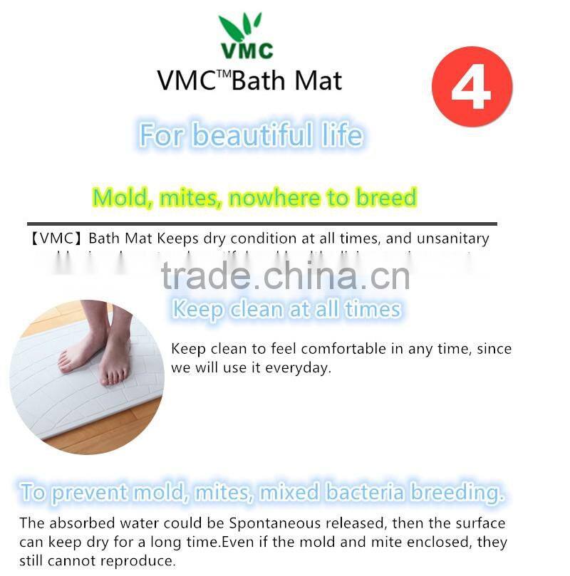 Non-Slip Absorbent Diatomaceous Earth Diatomite Bath Mat