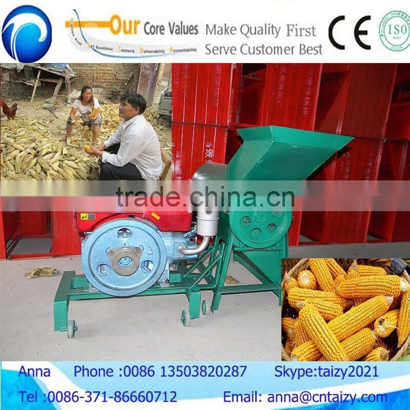 Farm corn maize huller and thresher