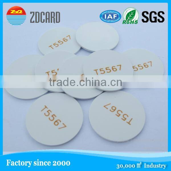 Ntag213/Ntag215/Ntag216 NFC clear rfid coin tag