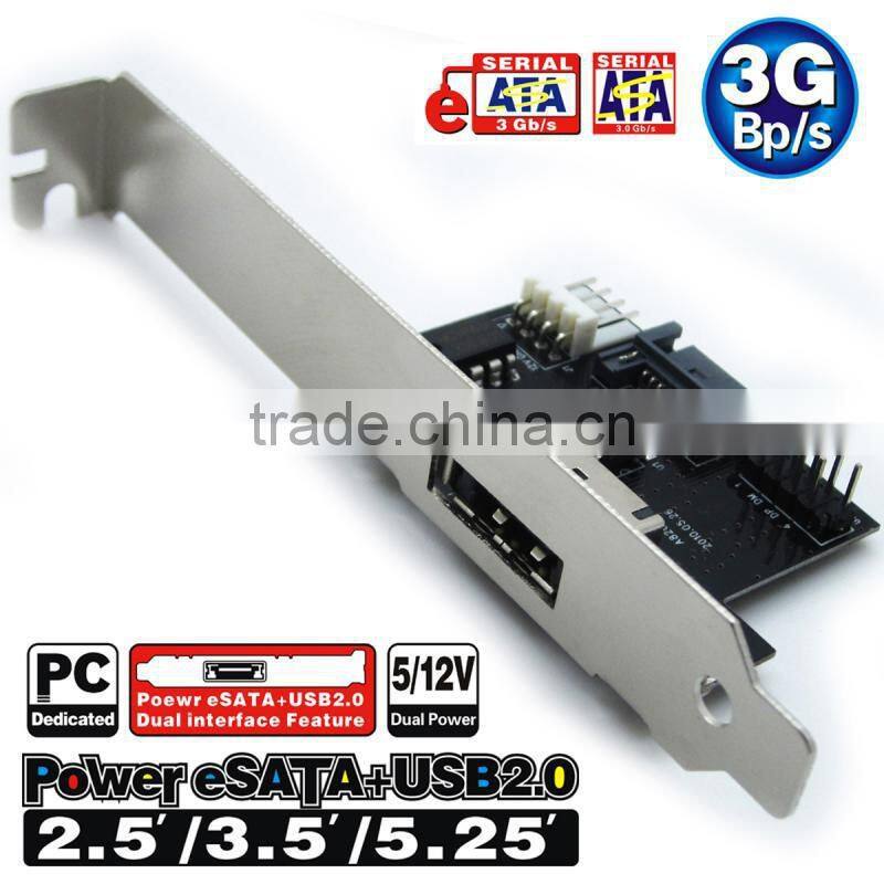 PCI eSATA Card I-type connector PCI Slot Bracket PCI ESATA SATA USB TO SATA cable