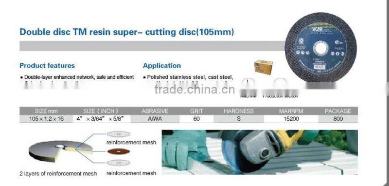 double disc TM resin super-cutting disc
