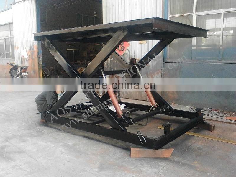 Stationary Scissor Cargo Lift Table 2000kg Capacity, 3.4m Height