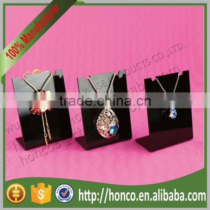 Black Colour Acrylic Jewelry Necklace Display Rack Stand