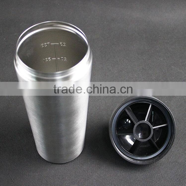 stainless steel drinks protein shaker bottles with drinking spout