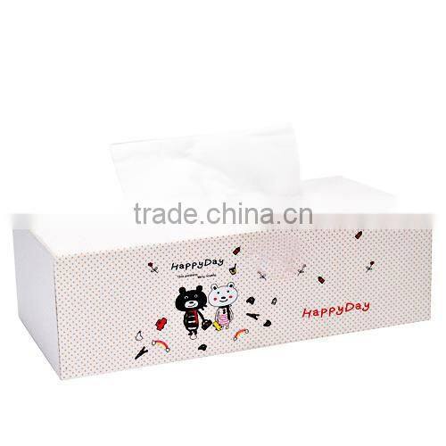 cute bear printed rectangle tissue holder box