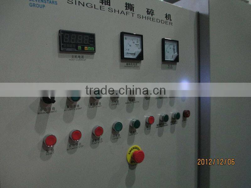 plastic shredder for plastic lumps,block, wood pallet,film