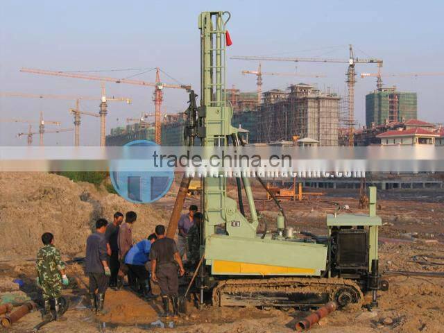 crawler type. hydraulic, drilling rig using air compressor to drill wells