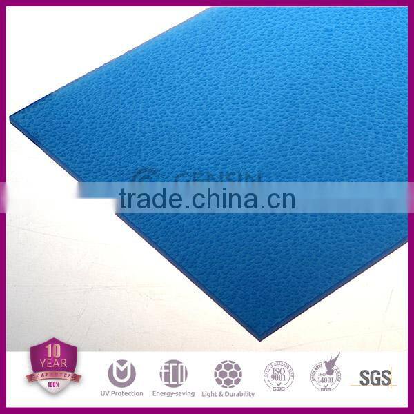 Polycarbonate Embossed Texture Sheet 6mm For Indoor Decoration