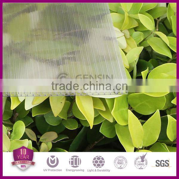 Polycarbonate Transparent Roofing Sheet Honeycomb Structure High Impact Strength UV Coating Warehouse Price 8mm Thickness