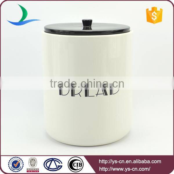 Wholesale modern style decal set of 5 ceramic kitchen canister sets