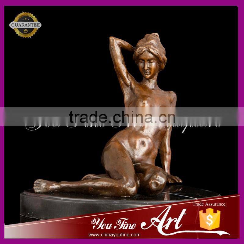 antique bronze naked female bronze art sculpture