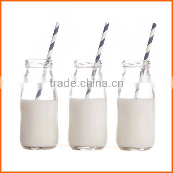 Wholesale clear glass milk bottle manufacturer