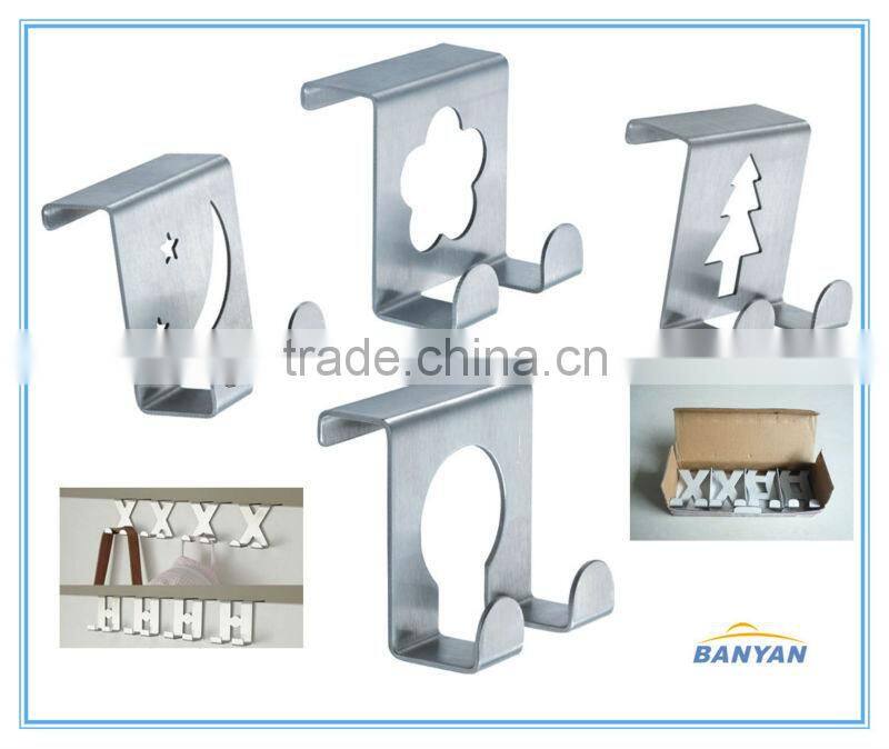 Bathroom Stainless Steel Wall Mounted Clothes Hook With 4 Hooks