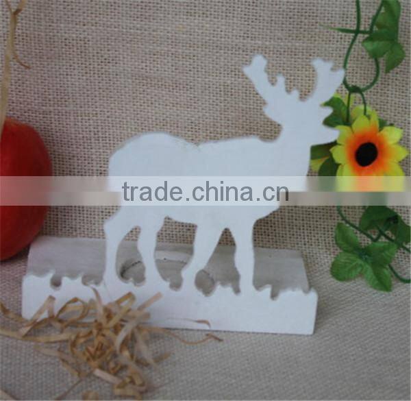 FSC certified arched shape home decorative wooden single candle holder