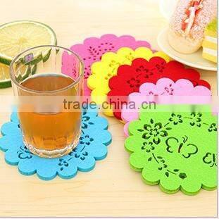 #14070507 pink color with flower print eva placemat, eva coaster