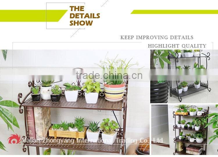 metal folding garden decorations iron flower plant pot stand