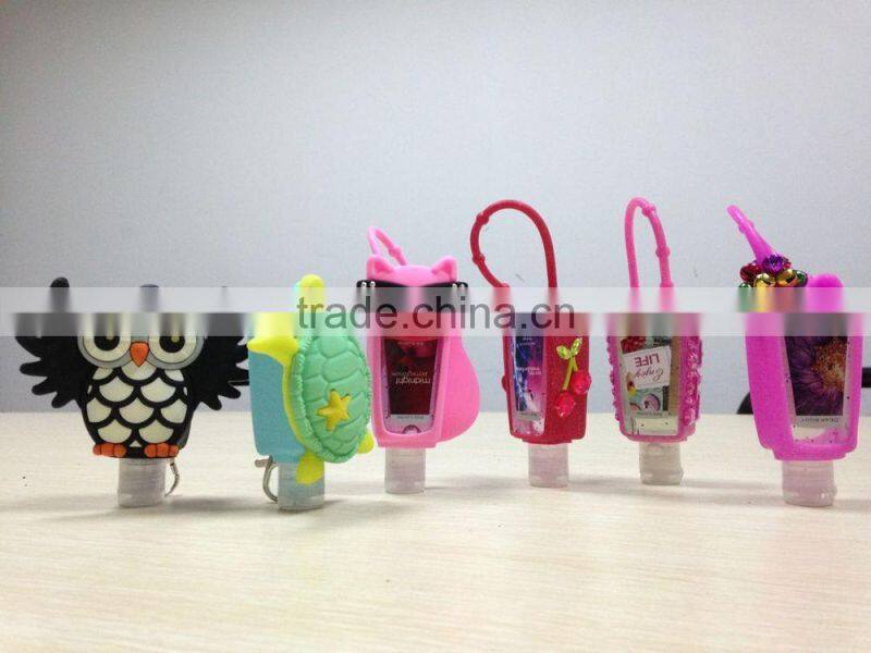 High Quality Scented Alcohol-based Waterless Hand Hygiene with Portable Fashional Silicone Holders