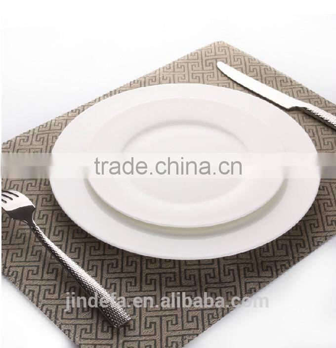 white fine porcelain ceramic dinner plate for wedding