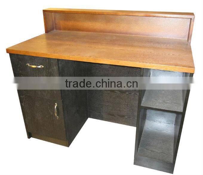 Nail salon reception desk Solid wood office table design receptionist table DS-9-M-YS061