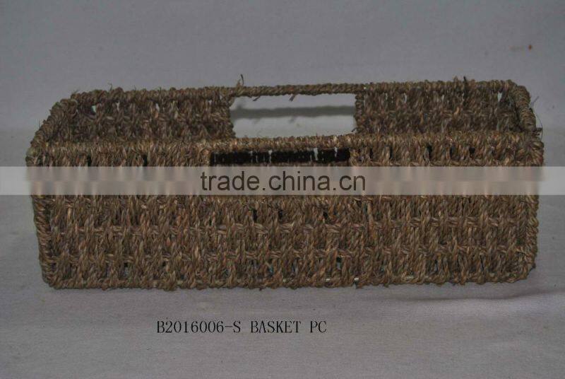 seagrass iron shelf basket