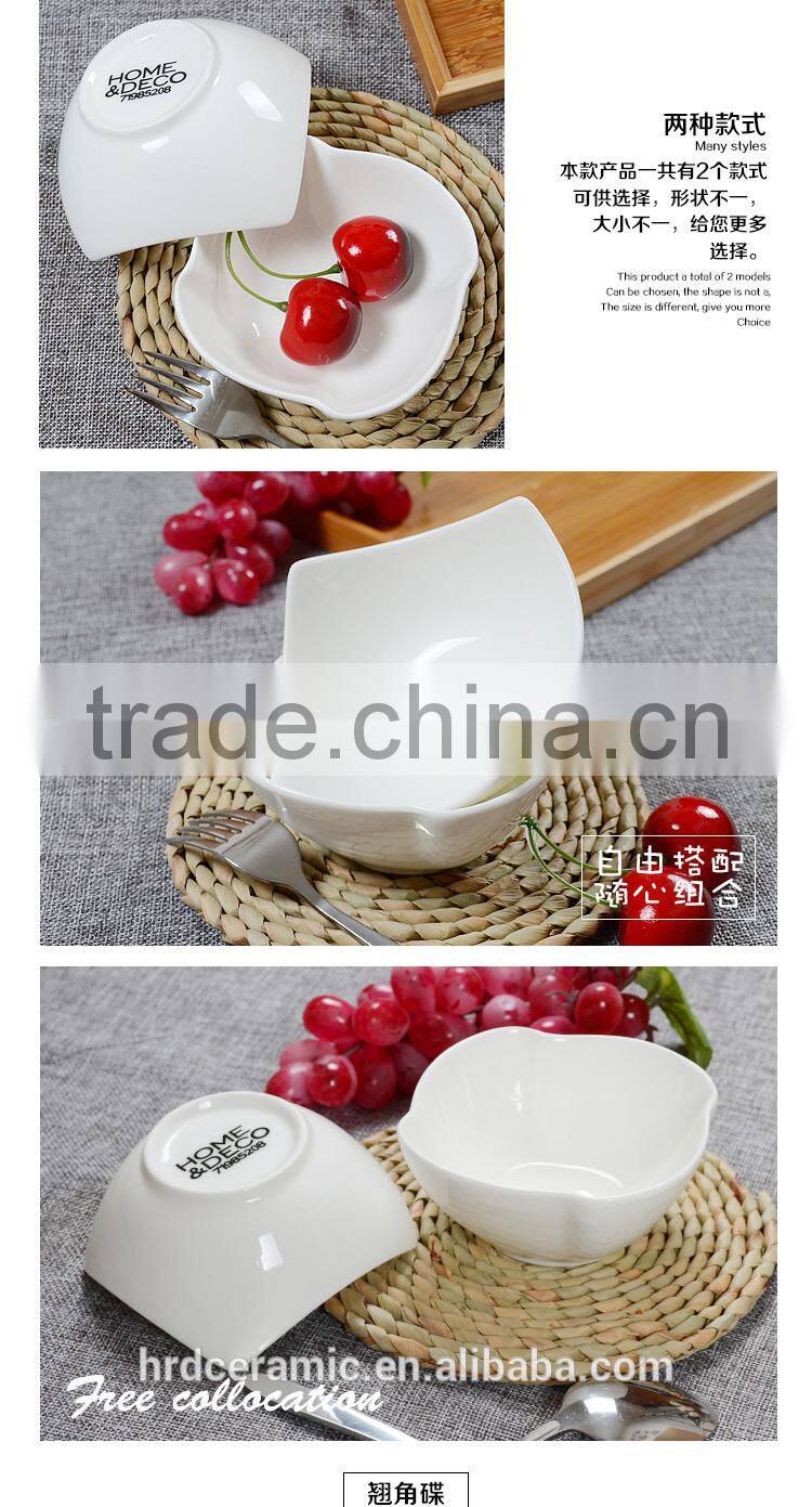 Stocked white porcelain small white ceramic pet bowl dog bowl