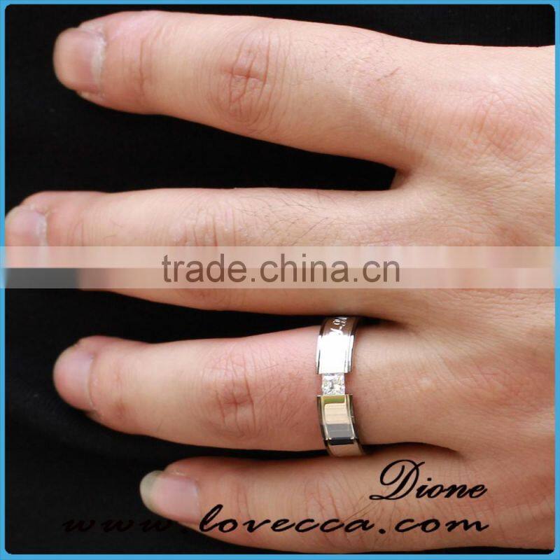 High quality stainless steel engagement wedding ring his and hers sets