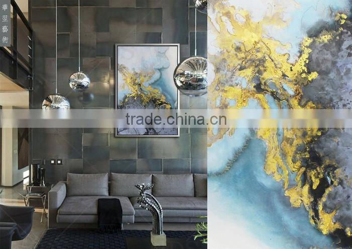 New items buddha oil painting on canvas with golden foil