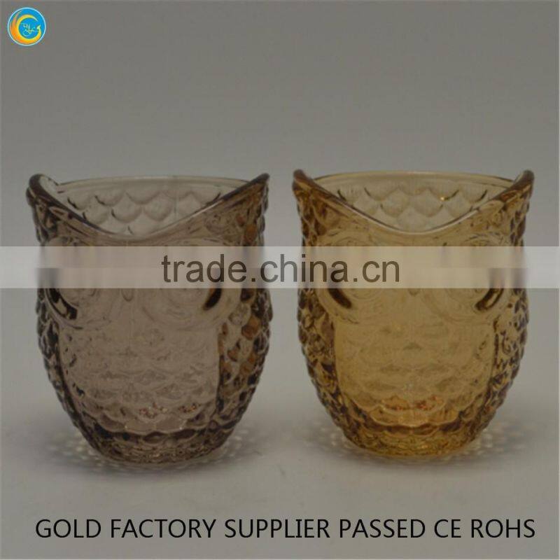 Owl head shape gold white candlestick holders luxury candle sale