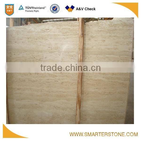 Imported cream travertine slab stone without filling holes