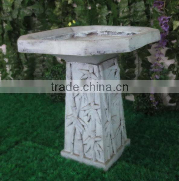 antique garden fiberglass clay bird bath wholesale