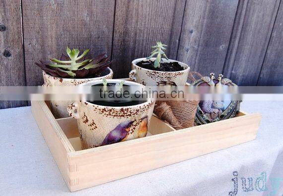Nature wood tea box ,tea cup storage box ,wooden box