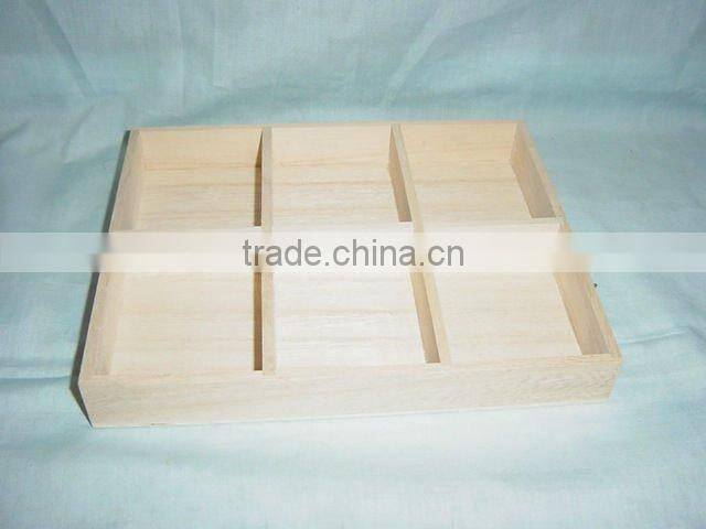 high quality pine wooden box,wooden tray with different tabula