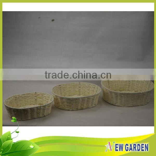 Factory Prices Brightly Round/Square/Retangle White Nylon Rope Basket