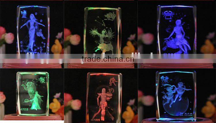 Aries LED 3D Crystal Gift For Promotion