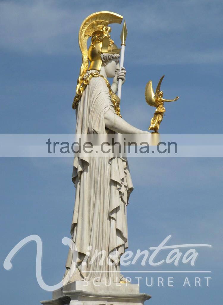 outdoor garden decoration stone carved marble goddess athena statue greek sculpture