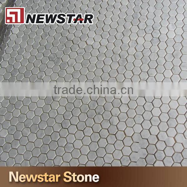 Chinese natural marble hexagon mosaic tile