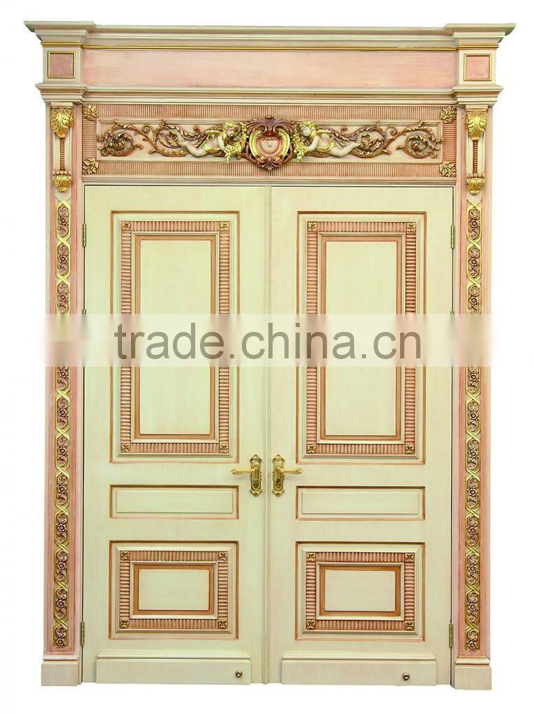 Luxury Vintage White Carved Wood Door in French Rococo Style BF11-12241a