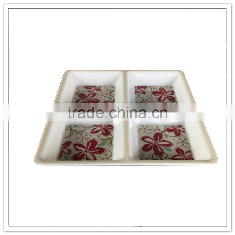 Hot selling china factory children recycle plastic cooking trays chip and dip school students kids safe