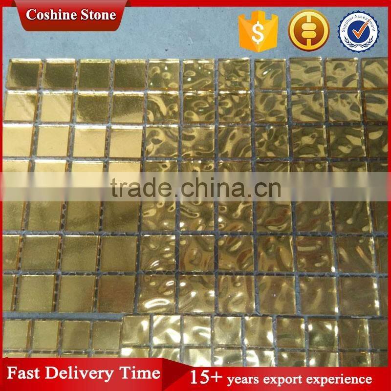 Popular wall covering starbright glass gold mosaic tile