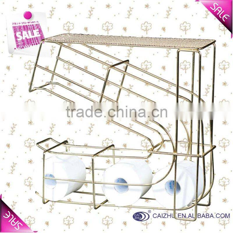 Metal golden paper holder