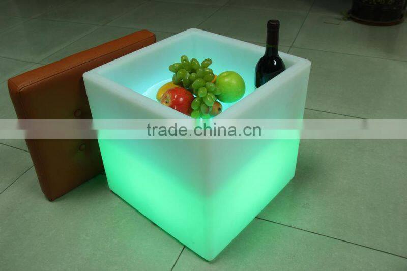 Rechargeable night club table ktv bar chair led wine cubic tank