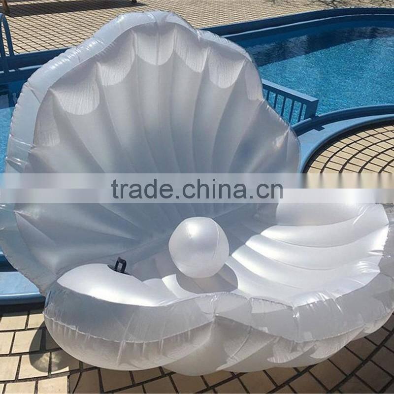 2017 hot sell leasure giant inflatable shell pool float ourdoor swim ringand raft water party and beach toys for adults and kids